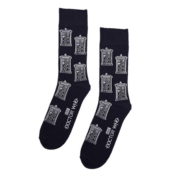 Dr-Who-Official-Socks-Tardis-design Doctor Who TARDIS Socks