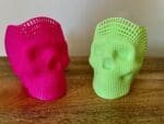 Skull Pen Holder,Gothic Desk Decor,Makeup Brush Holder,3D Printed Office Gift,Geometric Skull Planter