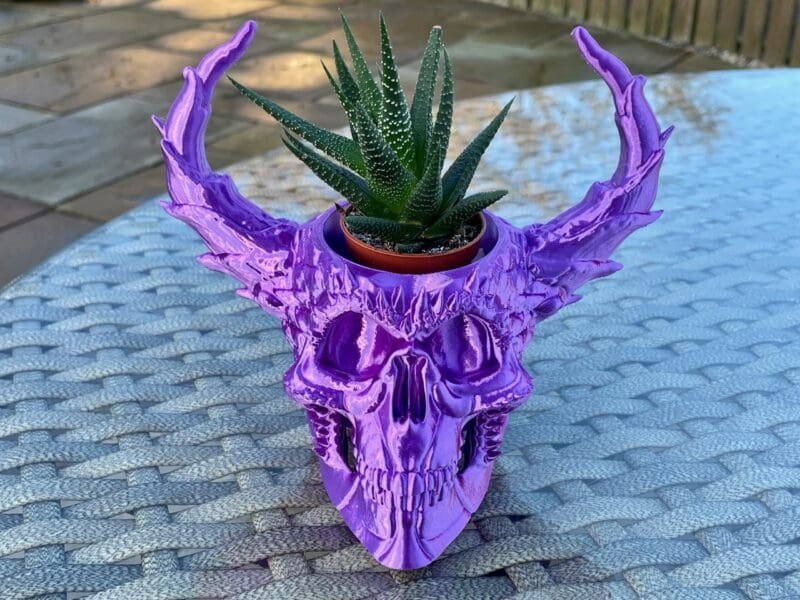 Skull Planter,Gothic Home Decor,Succulent Pot,3D Printed Planter,Halloween Decor