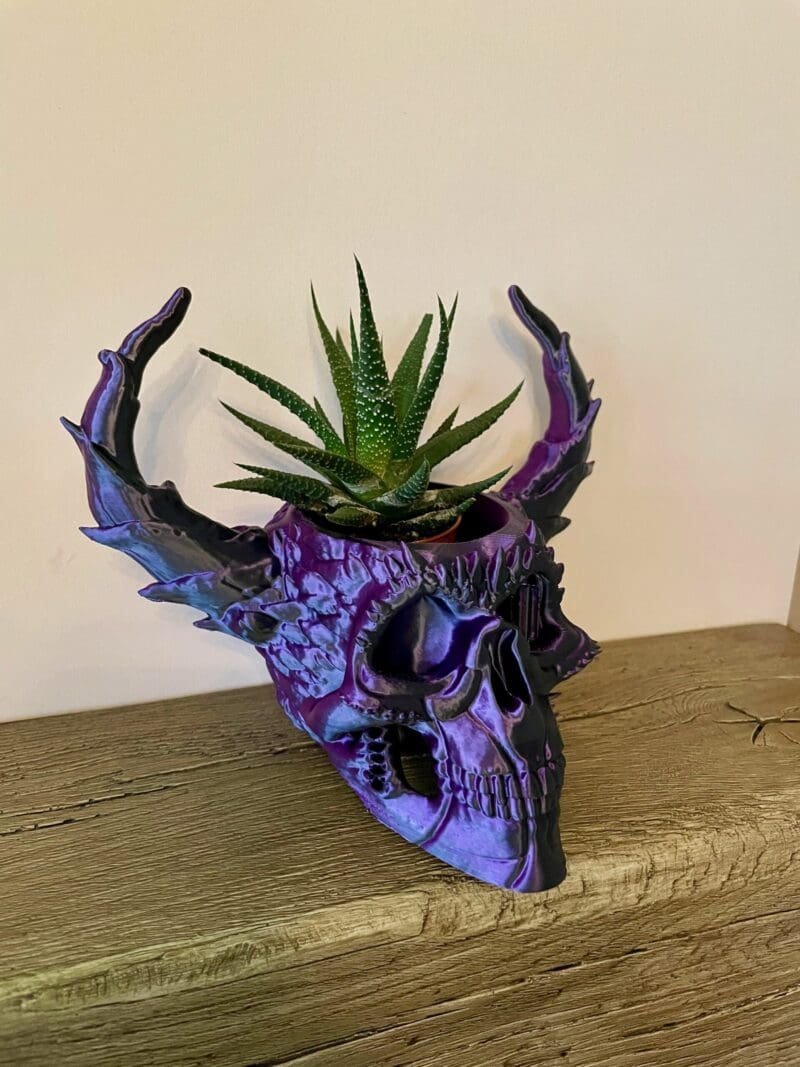 Skull Planter,Gothic Home Decor,Succulent Pot,3D Printed Planter,Halloween Decor