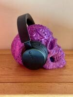 IMG_3824 Sugar Skull Headphone Stand,Gaming Headset Holder,Day of the Dead Decor,Gamer Gift,3D Printed Desk Accessory