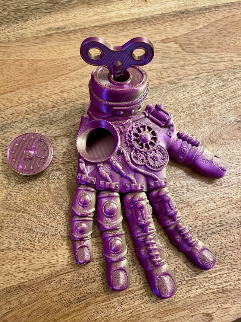 Articulated Steampunk Hand,3D Printed Decor,Mechanical Robot Hand,Gothic Home Accessory,Secret Storage Box