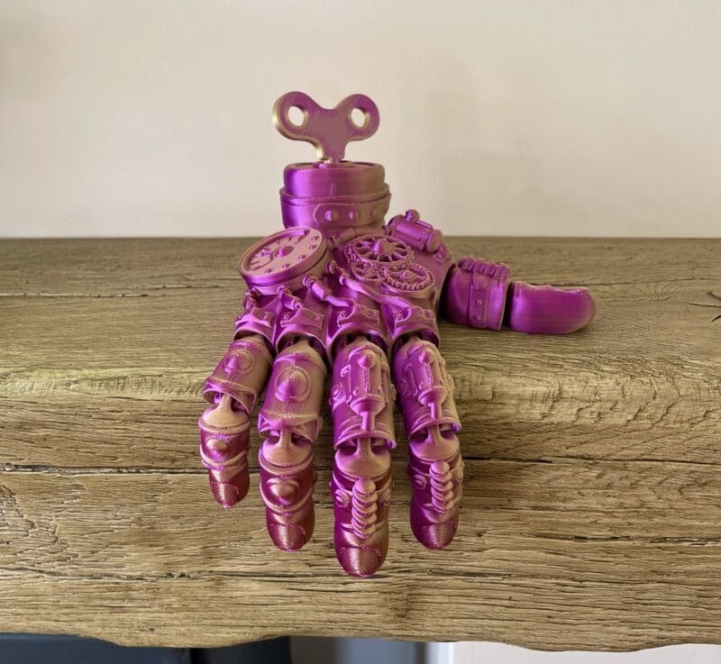 Articulated Steampunk Hand,3D Printed Decor,Mechanical Robot Hand,Gothic Home Accessory,Secret Storage Box