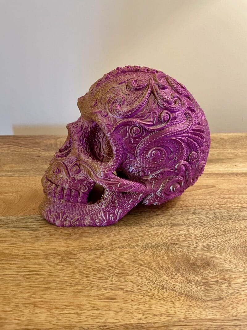 Sugar Skull Headphone Stand,Gaming Headset Holder,Day of the Dead Decor,Gamer Gift,3D Printed Desk Accessory
