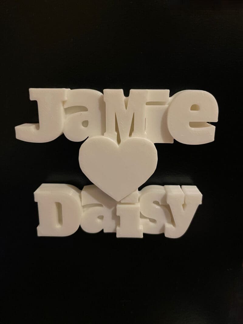 personalised name fridge magnet,Custom 3D Printed Gift,Personalised Wedding Favours,Custom Kitchen Decor,Couples Name Magnet