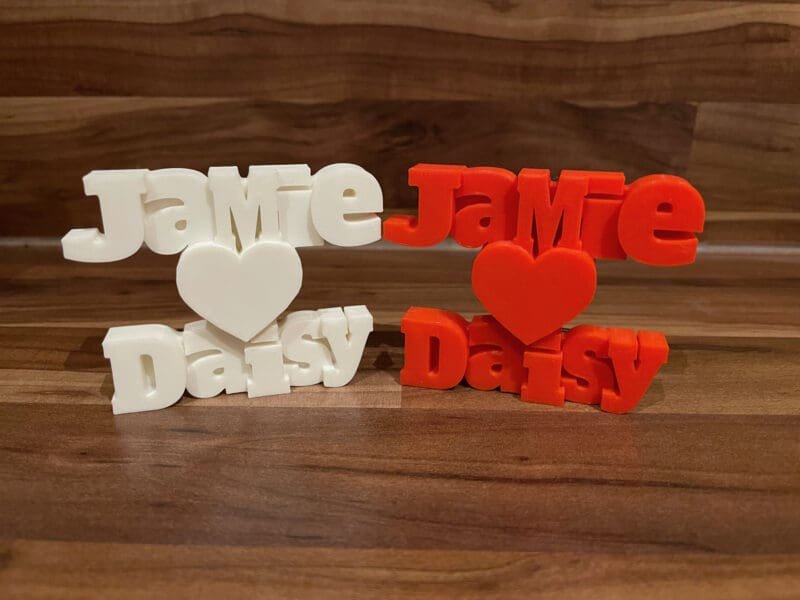 personalised name fridge magnet,Custom 3D Printed Gift,Personalised Wedding Favours,Custom Kitchen Decor,Couples Name Magnet