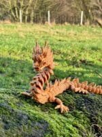 3D Printed Fidget Toy,Mythical Creature Decor,Articulated Chinese Dragon,Silk PLA Dragon,Flexi Factory Imperial Dragon,Articulated Dragon