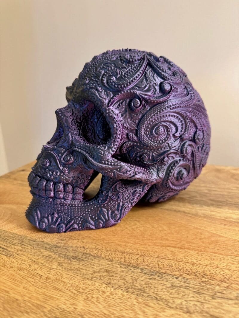 Sugar Skull Headphone Stand,Gaming Headset Holder,Day of the Dead Decor,Gamer Gift,3D Printed Desk Accessory
