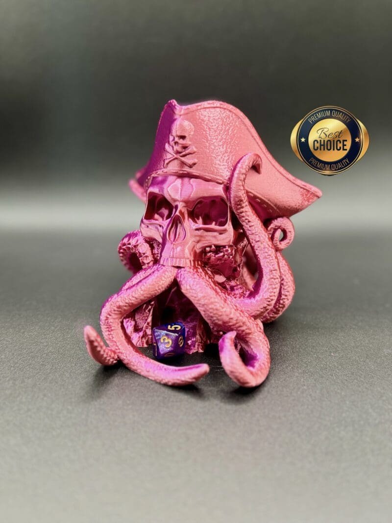 D&D Dice Tower,Pirate Skull Dice Tower,Octopus Dice Tower,TTRPG Gaming Accessory,Dungeons and Dragons Gift