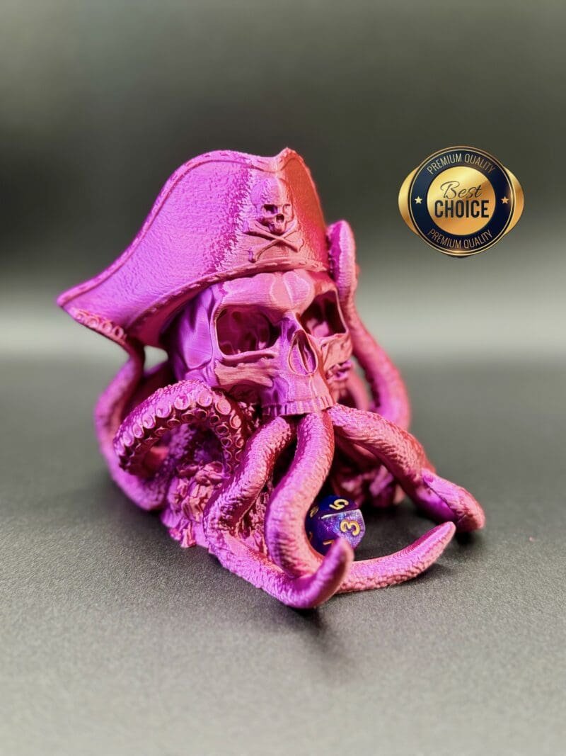 D&D Dice Tower,Pirate Skull Dice Tower,Octopus Dice Tower,TTRPG Gaming Accessory,Dungeons and Dragons Gift