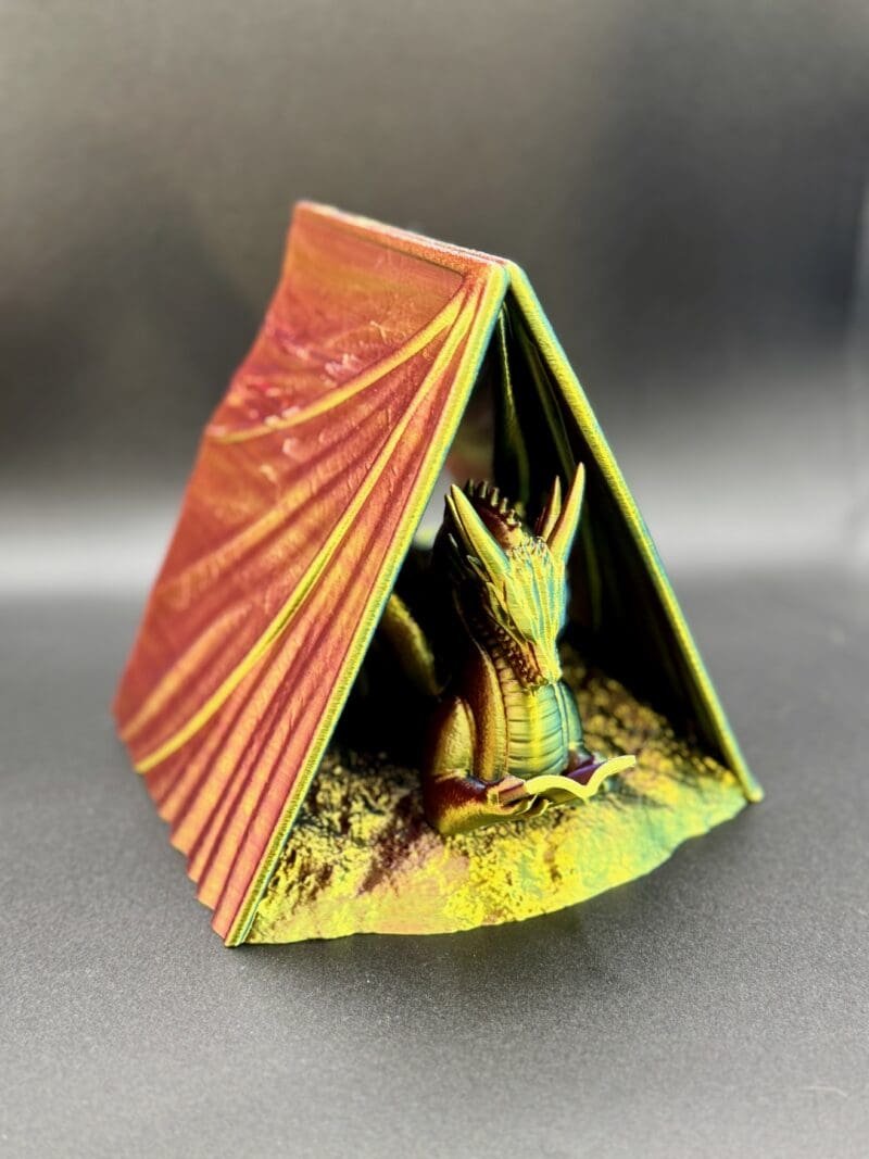 Dragon Bookshelf Insert, Illusion Bookends, Fantasy Bookshelf Decor, Dragon Book Nook, Gift for Fantasy Reader
