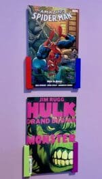 Comic Book Wall Mount,Floating Comic Shelf,Comic Display Holder,Damage-Free Hanger,Graphic Novel Display