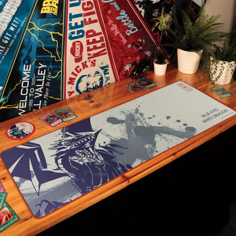 Yu-Gi-Oh! Desk Mat,Blue-Eyes White Dragon,Officially Licensed Merchandise,XL Gaming Mouse Pad,Non-Slip Desk Pad