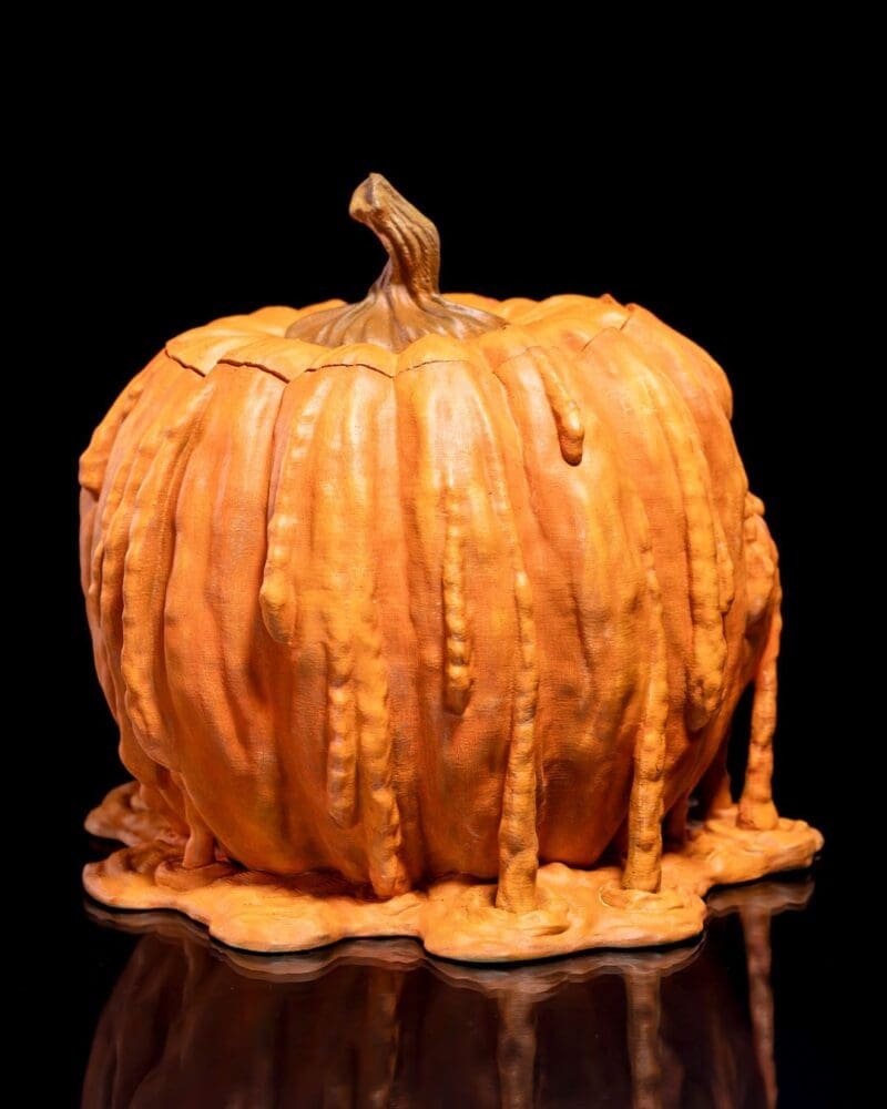 Melting Pumpkin Candy Bowl, 3D Printed Halloween Decor, Spooky Candy Dish, Halloween Table Centerpiece, Unique Trick or Treat Bowl