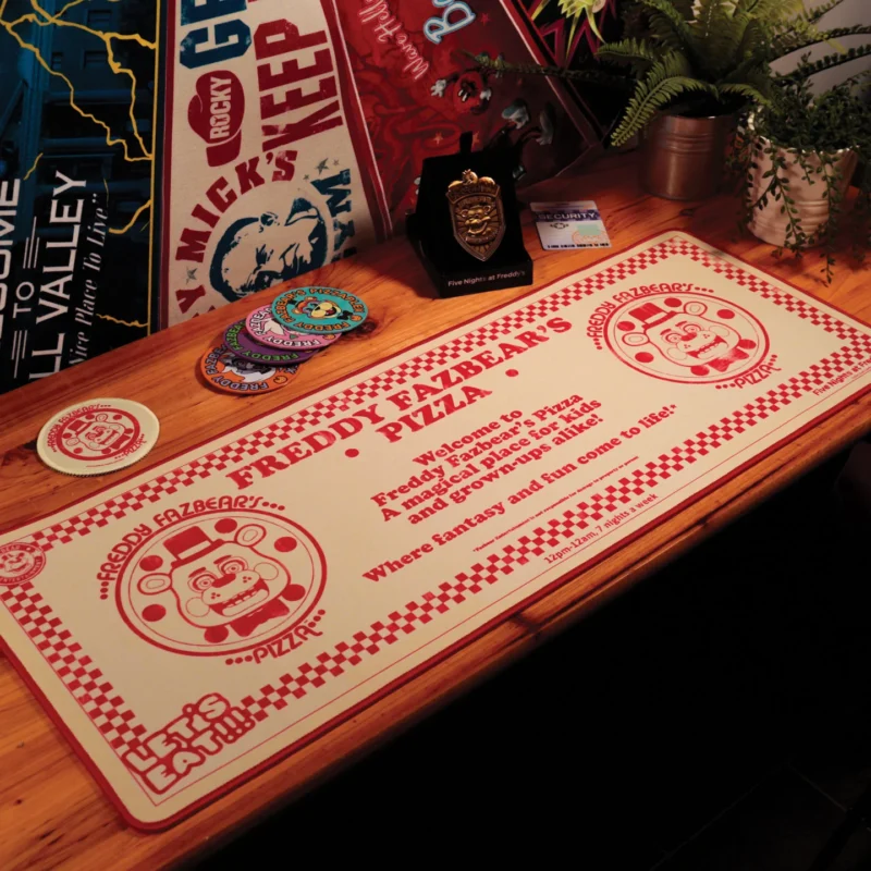 FNAF Desk Mat,Five Nights at Freddy's,Gaming Mouse Pad,Desk Pad and Coaster Set,FNAF Desk Accessories
