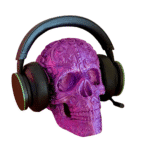 Sugar skull - White Background-2 sugar skull headphone stand