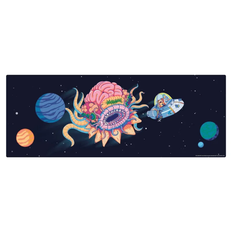 Rick and Morty Desk Mat,Gaming Mouse Pad,Official Licensed Merchandise,Desk Accessories,Non-Slip Rubber Base