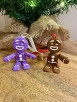 Gingerbread Man Decoration,3D Printed Ornament,Flexi Factory,Articulated Christmas Toy,Hanging Tree Decor