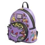 x_lf-pmbk0254_a Gengar Loungefly Mini Backpack,Wagara Embroidered Design,Pokémon Ghost Type Bag,Faux Leather Mini Backpack,Collector's Gift