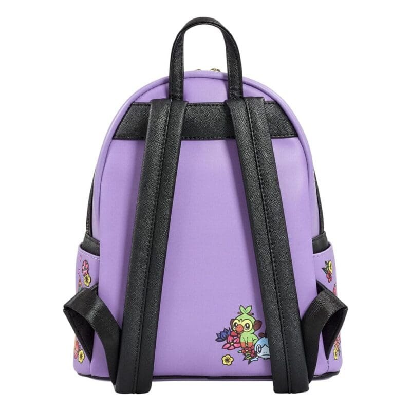 Gengar Loungefly Mini Backpack,Wagara Embroidered Design,Pokémon Ghost Type Bag,Faux Leather Mini Backpack,Collector's Gift
