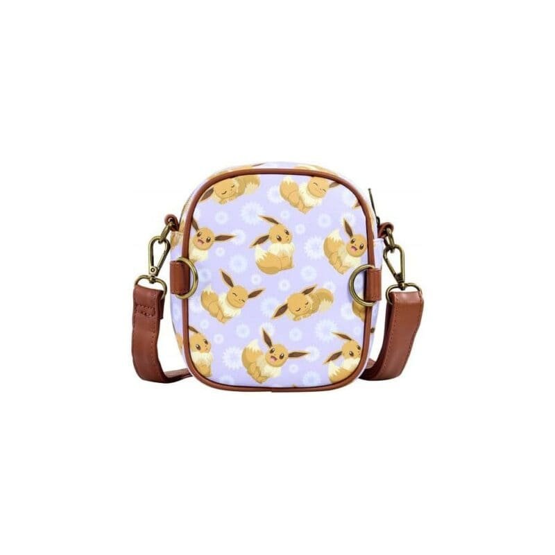 Loungefly Eevee Crossbody Bag,Pokemon Passport Bag,Loungefly Eevee Violett,Official Pokémon Merchandise,Nylon Crossbody Purse