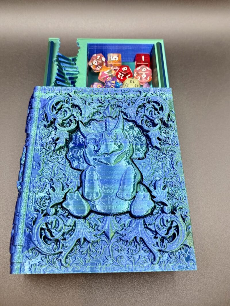 Spellbook Dice Box,Dungeons and Dragons Accessory,Dice Tower,TTRPG Dice Storage,DnD Dice Vault