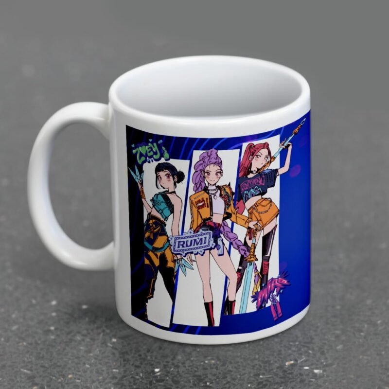 K-Pop Demon Hunters Huntrix Mug,officially licensed K-pop Demon Hunters,premium 11oz ceramic mug,K-pop Demon Hunters illustration