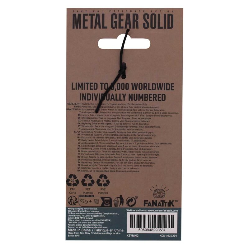 Metal Gear Solid 2 Orange Cardboard Box keyring