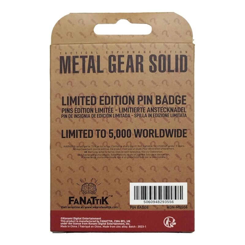 Metal Gear Solid pin badge
