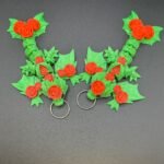 articulated rose dragon keyring,Articulated dragon keyring,3D printed dragon,Flexible dragon fidget,Fantasy dragon gift,Dragon keyring collectible