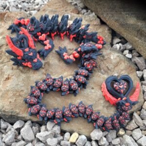 3D printed articulated Dark Heart Dragon
