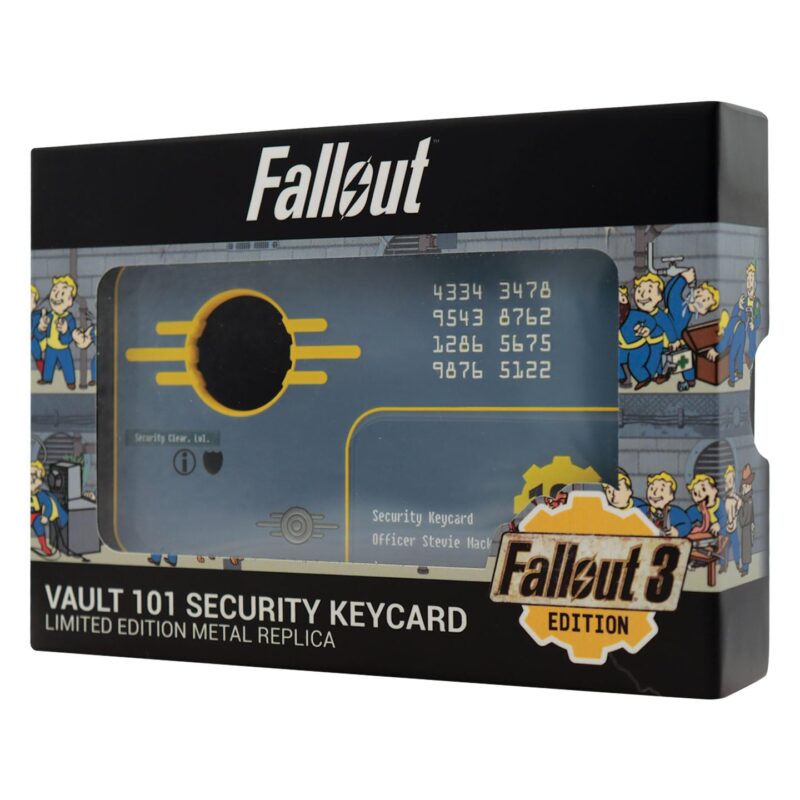 fallout 3 keycard replica,fallout metal replica collectible,fanatik fallout replica,fallout numbered collectible UK,vault-tec keycard prop