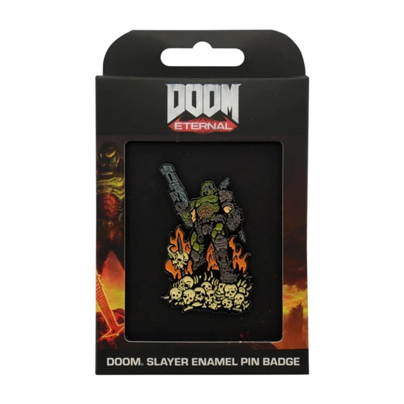 doom eternal pin badge,doom enamel pin badge,doom slayer pin badge,doom gaming merchandise UK,doom eternal limited edition merch,doom eternal enamel metal pin badge