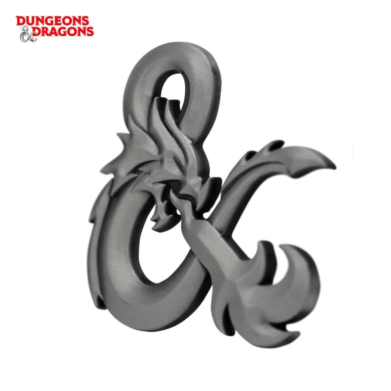 Dungeons and Dragons metal medallion,D&D ampersand medallion,Dungeons and Dragons gift for Dungeon Master,DnD collector's gift UK,official D&D merchandise UK,Dungeon Master gift ideas,D&D limited edition collectible,DnD metal medallion,Dungeons and Dragons jewellery,tabletop gaming gifts UK,D&D memorabilia UK,official Dungeons and Dragons merch