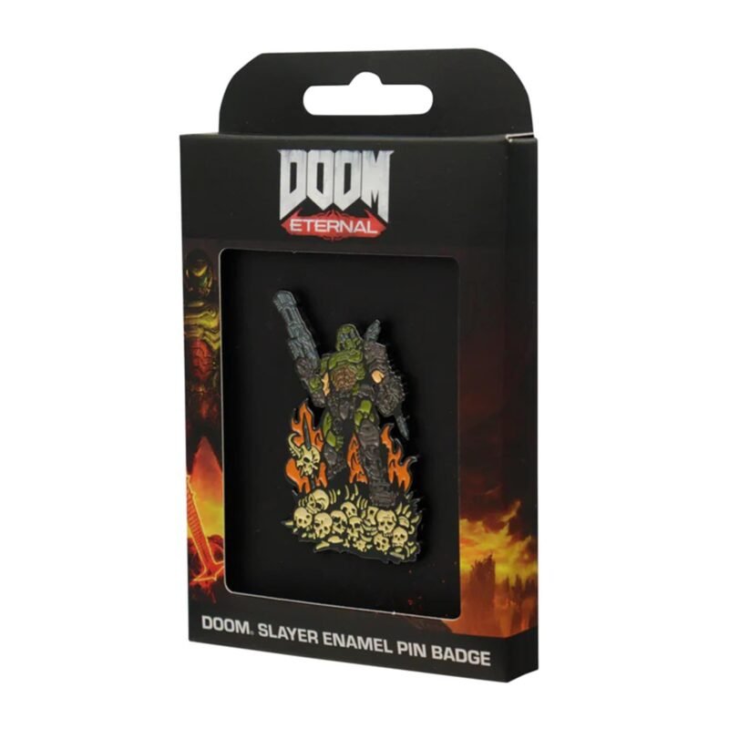 doom eternal pin badge,doom enamel pin badge,doom slayer pin badge,doom gaming merchandise UK,doom eternal limited edition merch,doom eternal enamel metal pin badge