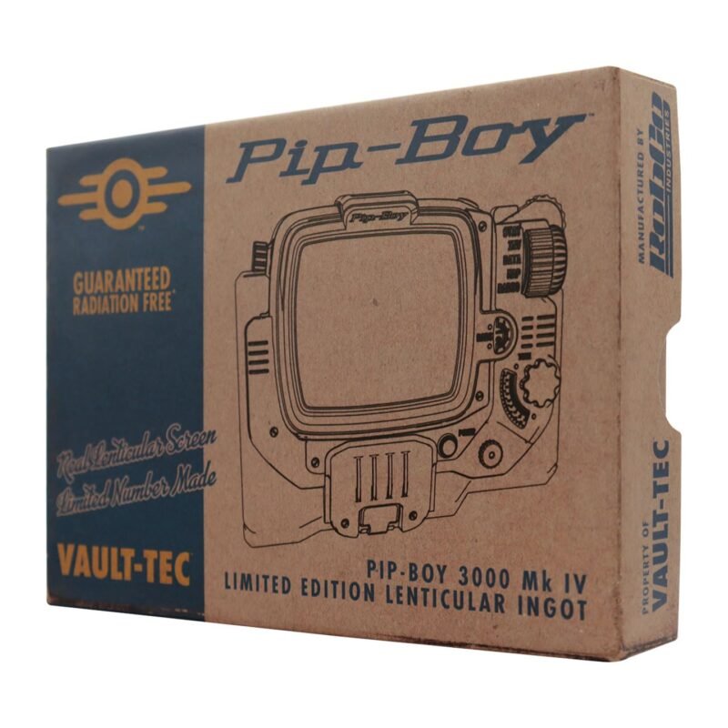 fallout pip-boy ingot,fallout metal collectible,fallout numbered collectible,vault-tec merchandise,fallout collector gift UK,pip-boy metal ingot,officially licensed fallout metal collectible
