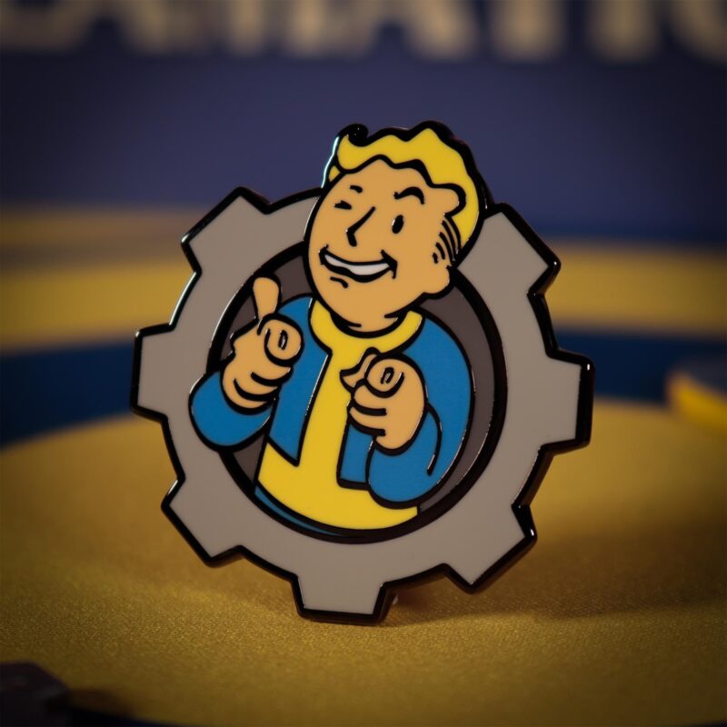 fallout pin badge,fallout collector pin badge,fallout merchandise gift,fallout charisma boy limited edition