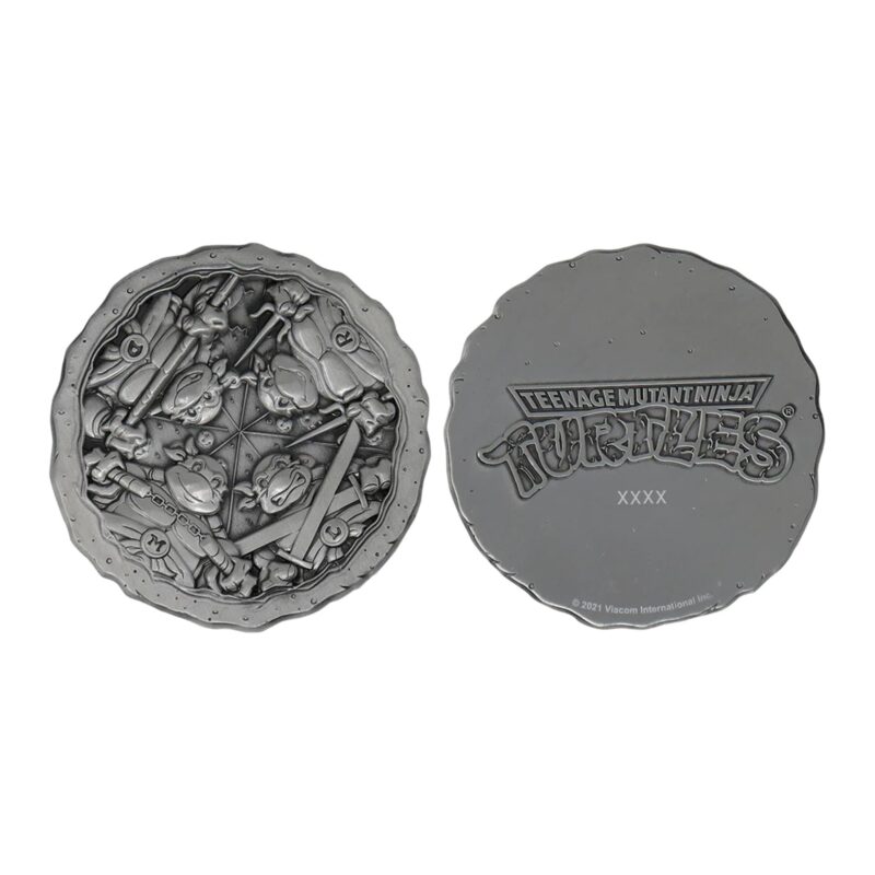 Teenage Mutant Ninja Turtles pizza medallion,TMNT limited edition medallion UK,Ninja Turtles collectible UK,TMNT pizza collectible,Teenage Mutant Ninja Turtles gifts UK,TMNT memorabilia UK,limited edition TMNT collectible,Ninja Turtles fan gift UK,TMNT merchandise UK,90s cartoon gifts UK,TMNT collector medallion,90s nostalgia gifts UK,Teenage Mutant Ninja Turtles memorabilia
