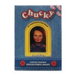 Chucky limited edition metal collectible,Chucky collectible UK,officially licensed Chucky merchandise,Chucky horror gift UK,limited edition horror collectible,Child's Play memorabilia UK,Chucky spell card collectible,horror movie gifts UK,Chucky fan gift,Chucky gift for horror fans,limited edition horror merch,slasher movie collectible UK
