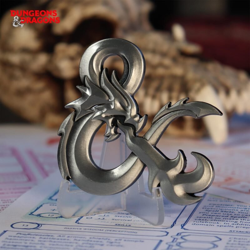 Dungeons and Dragons metal medallion,D&D ampersand medallion,Dungeons and Dragons gift for Dungeon Master,DnD collector's gift UK,official D&D merchandise UK,Dungeon Master gift ideas,D&D limited edition collectible,DnD metal medallion,Dungeons and Dragons jewellery,tabletop gaming gifts UK,D&D memorabilia UK,official Dungeons and Dragons merch