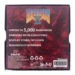 Doom II floppy disk replica,Fanattik Doom collectible,Doom II limited edition,retro gaming collectible,retro PC gaming memorabilia UK,90s gaming collectibles,Doom II metal replica,officially licensed Doom merchandise