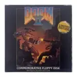 Doom II floppy disk replica,Fanattik Doom collectible,Doom II limited edition,retro gaming collectible,retro PC gaming memorabilia UK,90s gaming collectibles,Doom II metal replica,officially licensed Doom merchandise