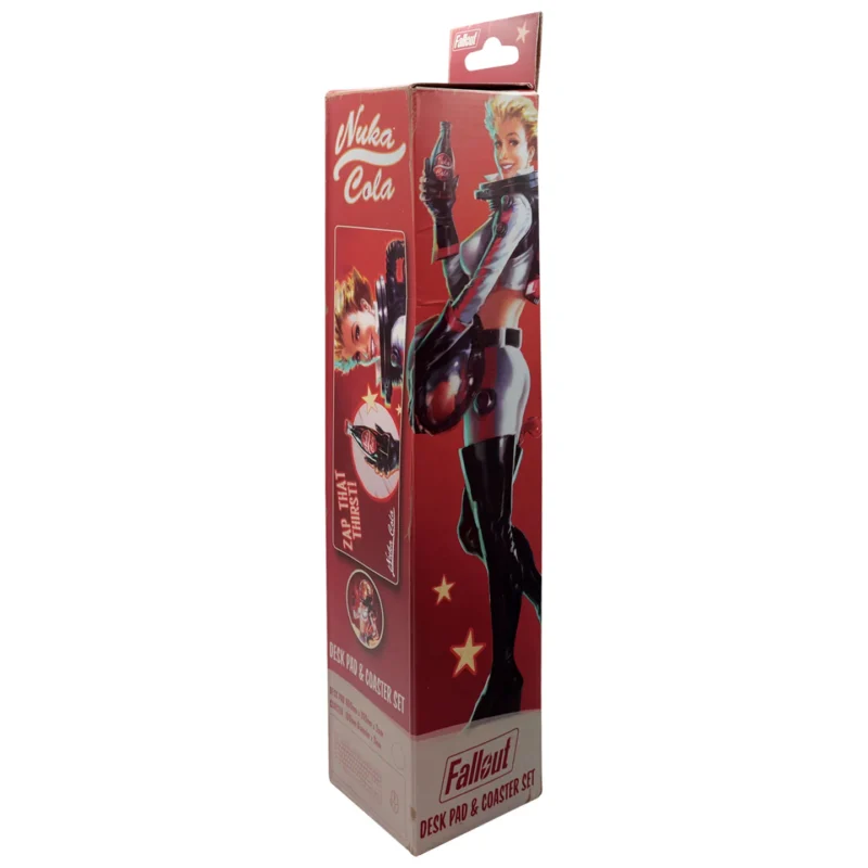 fallout nuka-cola desk pad,fallout nuka-cola gaming desk mat,nuka-cola gaming accessories,fallout nuka-cola xl desk pad and coasters,officially licensed nuka-cola merch