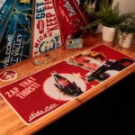 fallout nuka-cola desk pad,fallout nuka-cola gaming desk mat,nuka-cola gaming accessories,fallout nuka-cola xl desk pad and coasters,officially licensed nuka-cola merch
