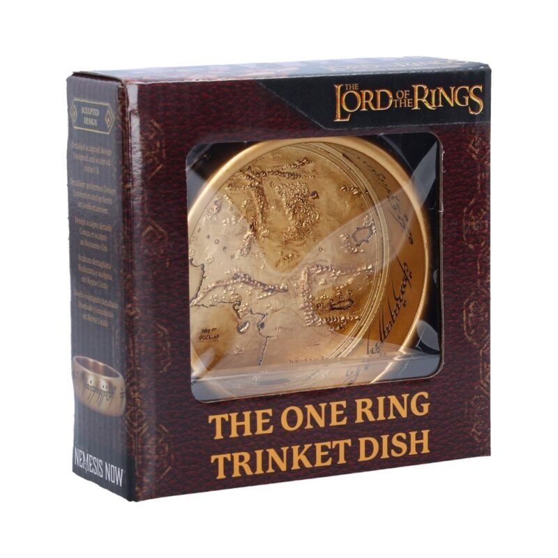 Lord of the Rings One Ring trinket dish,One Ring jewellery dish,LOTR trinket dish,Lord of the Rings gifts UK,Lord of the Rings desk accessories,tolkien merchandise UK,LOTR collectibles