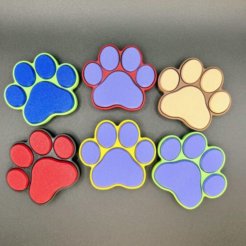 Dog Paw Clicker Fidget Keyring