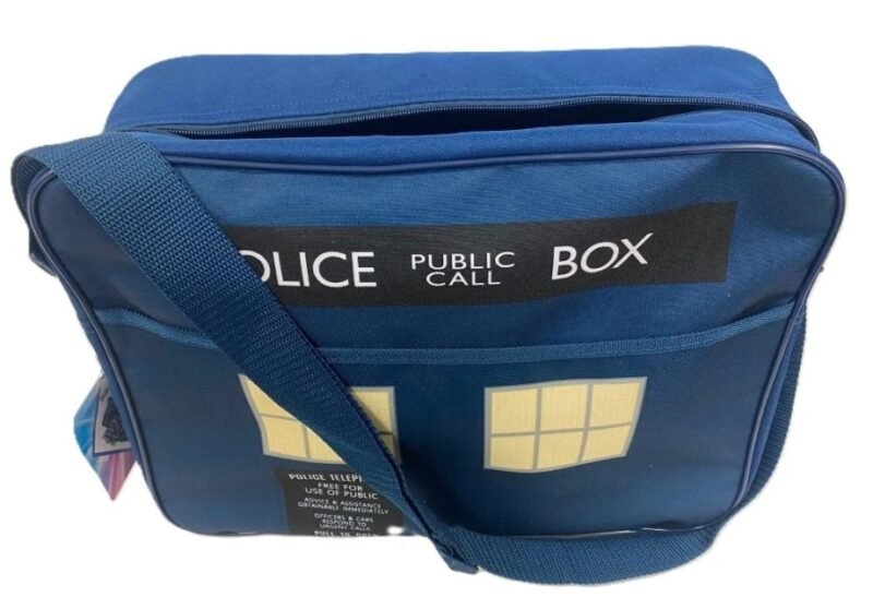 Doctor Who TARDIS messenger bag,BBC Doctor Who bag,Doctor Who merchandise UK,TARDIS bag gift,official Doctor Who accessories
