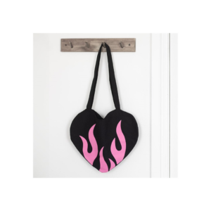Burning Heart Satin Tote Bag