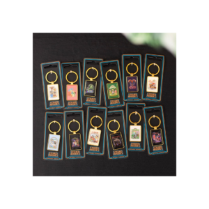 Set of 48 Enamel Keyrings by Steven Rhodes on Display