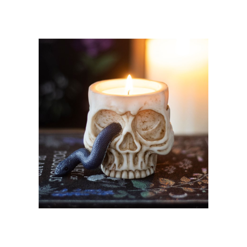 skull candle holder